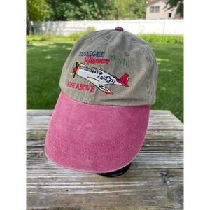 authentic headshots by kc caps airplane red and tan hat